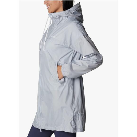 Columbia Women's Flash Challenger Long Cirrus Grey Windbreaker Large NWT - Picture 3 of 5